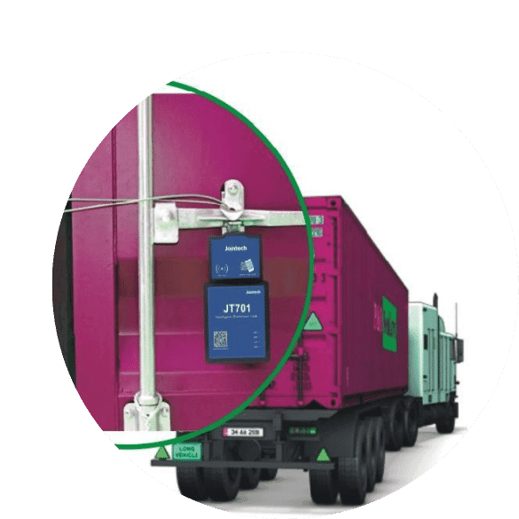 Intelligent GPS electronic lock securing cargo container doors for shipment tracking